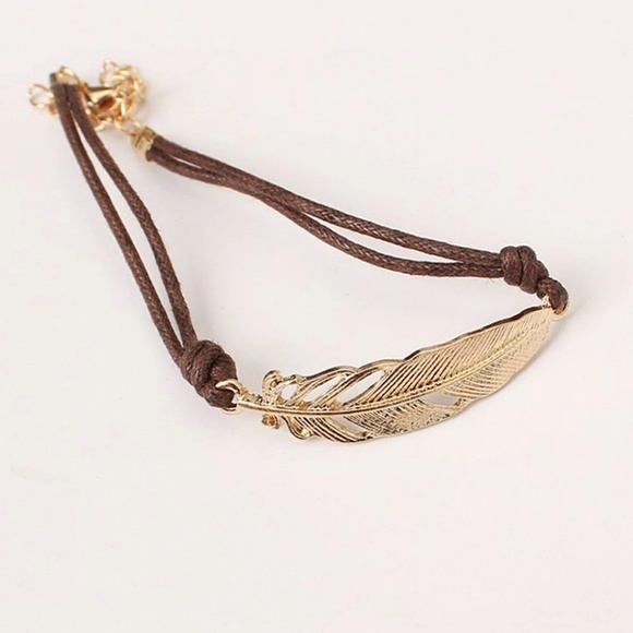 Handmade Boho Leather Bracelet - Picture 2 of 3